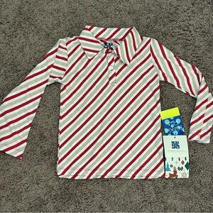 NWT 4T KicKee Pants Holiday Long Sleeve Polo